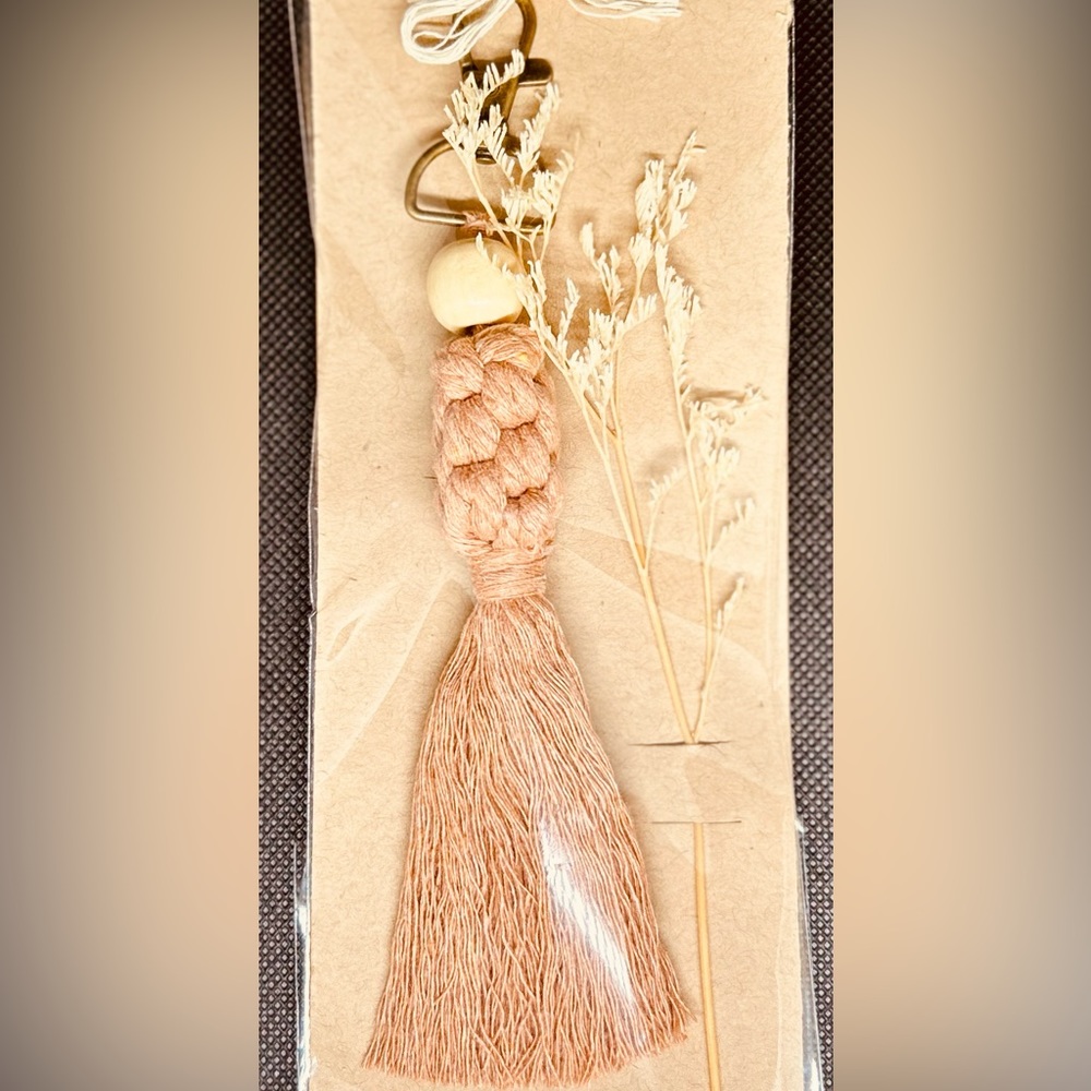 Rustic Red Macrame Keychain’s - Picture 6 of 6